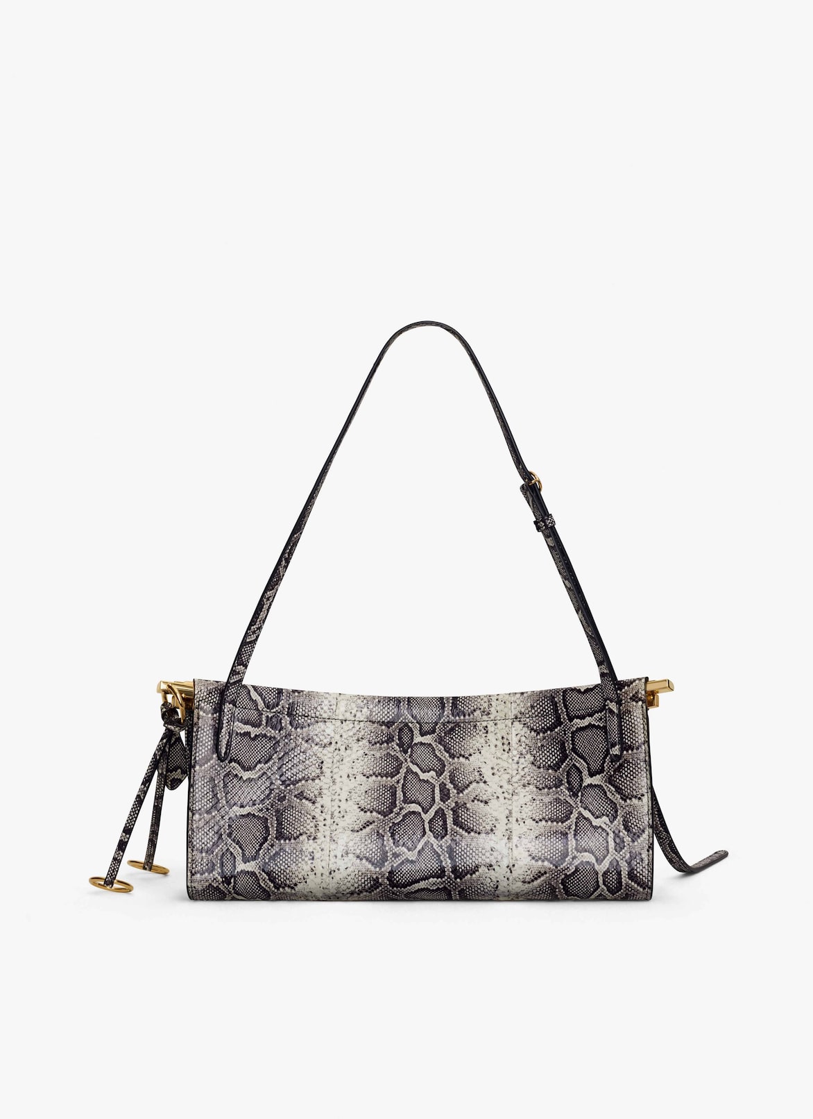 LE CLICK EAST WEST MEDIUM BAG IN AYERS LEATHER ALAÏA WHITE/BLACK LE CLICK EAST WEST MEDIUM BAG IN AYERS LEATHER